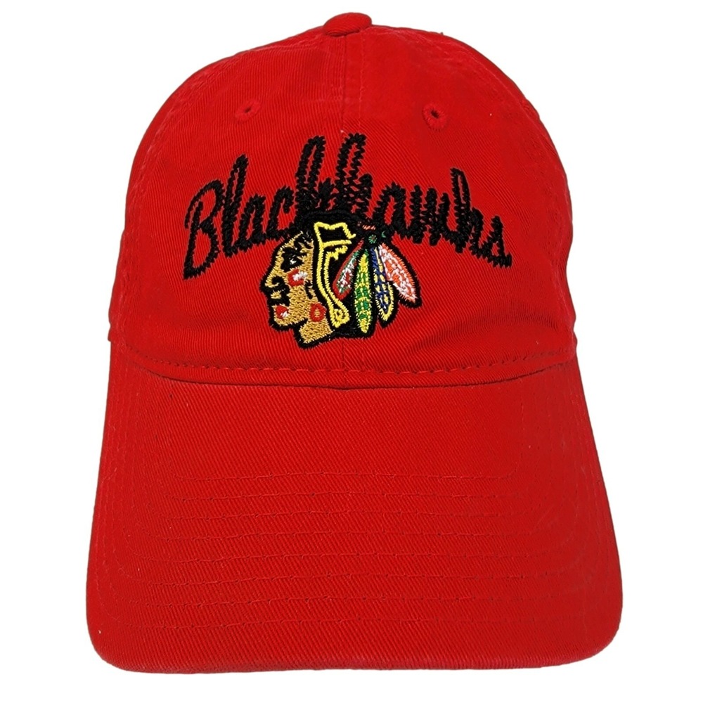 Adidas‎ Chicago Blackhawks NHL Hockey Hat  Red Embroidered Adjustable Strapback